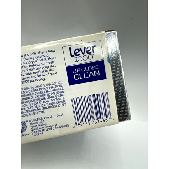 4 Lever 2000 Pure Rain Super Rare Vintage Bar Soap 4.5 oz USA Made Bs256 - Picture 7 of 16